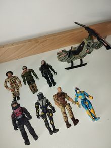 90s 2000s Lanard Action Figure Bundle + Helicopter