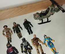 90s 2000s Lanard Action Figure Bundle + Helicopter