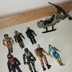 90s 2000s Lanard Action Figure Bundle + Helicopter
