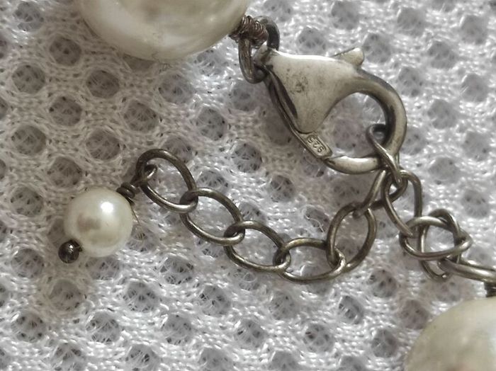 Sterling silver pearl necklace