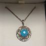 925 Sterling Silver Natural Sleeping Beauty Turquoise Pendant Necklace Image 2