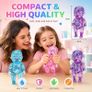 3 Piece Glitter Stress Balls,Slow Rising Soft Cute Sparkly Sensory Decompression Doll Portable Slow Rising For Desk Decor & Anxiety Relief Image 2