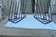 Vintage Wrought Iron Candle Holders x 2 for Sale