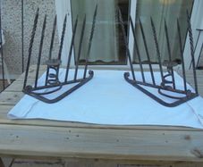Vintage Wrought Iron Candle Holders x 2 for Sale