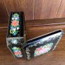 Vintage Pretty Black floral Tin M&S 1985 Image 6