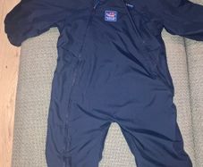 Navy Jojo Maman Bebe Waterproof Fleece Lined Puddle Suit