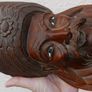 Vintage 19C Chinese Asian Oriental Wooden Hand Carved Mask ,Wood Mask Rose wood 10,5" Image 4