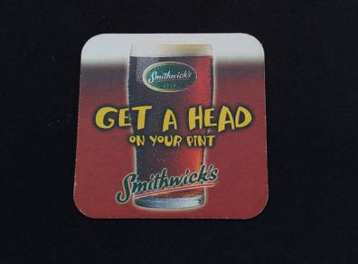 Smithwick's Red Ale : Get A Head On Your Pint - Beer Mat/Coaster