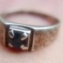 Antique Sterling Silver 925 Sapphire Ring Image 2