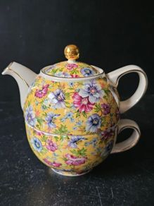 SADLER  Sophie Chintz Teapot and Cup for One