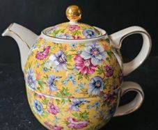 SADLER  Sophie Chintz Teapot and Cup for One