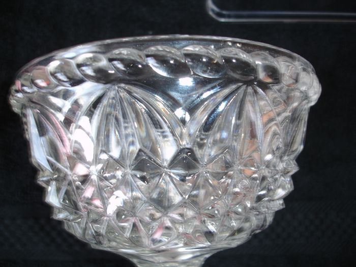 Antique Early American Clear Glass Compote Bowl circa late 1800's