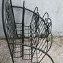 Vintage Wrought Iron Magazine Rack Image 3