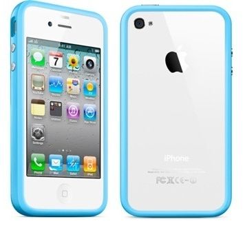 iPhone 4/ 4S Bumper Case Hard Plastic Rubber with Metal Buttons for Apple Iphone 4/4S Free Screen Protector Front Back