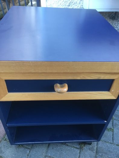 Solid wood heavy Bedside locker and matching bookshelf