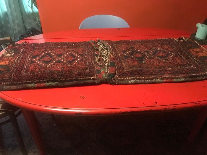 Antique Persien Saddleback Bag Hand Loomed