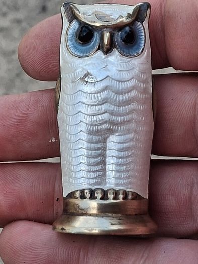 David Anderson Mid Century Sterling Silver Enamel Salt and Pepper