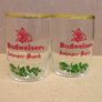 Vintage Budweiser ( Anheuser-Busch Logo ) 4oz Taster Sampler Glass  X 2 Image 2
