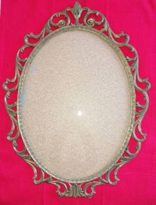 Vintage Italian Brass Frame (Bubble Glass)