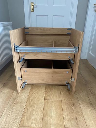 IKEA ANGSJON 2-Drawer Wash Stand BACKSJON Sink - Unused Oak Effect 60cm