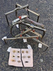 10 X Mid Century Kee-Lok Brass Handbag Frames(NOS)