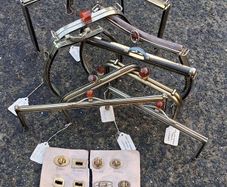 10 X Mid Century Kee-Lok Brass Handbag Frames(NOS)