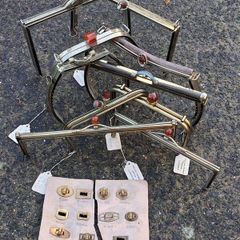 10 X Mid Century Kee-Lok Brass Handbag Frames(NOS)
