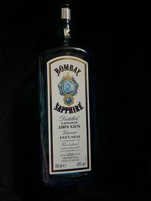bombay sapphire gin empty bottle