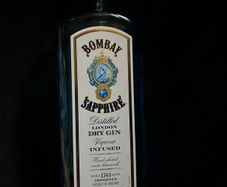 bombay sapphire gin empty bottle