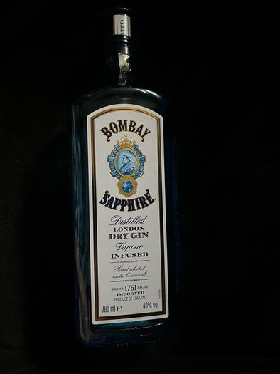 bombay sapphire gin empty bottle