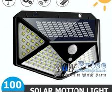 37532 100 LED Outdoor Solar Power Garden Lamp Four Sided