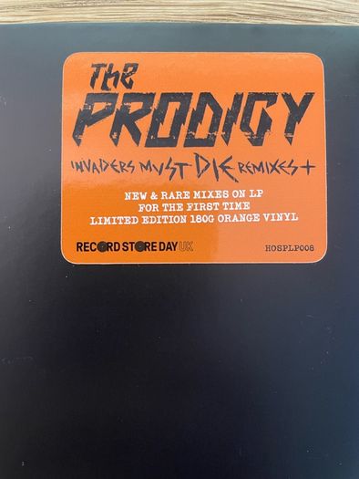 The Prodigy - Invaders Must Die Remixes - 12" Orange Translucent Vinyl Limited Edition LP - 2023 Cooking Vinyl