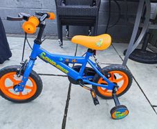 12 Inch Dinosaur Rider Bike Blue