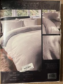 NEW ACENTO DOUBLE duvet set 100% cotton 200 thread count RRP 80 euro in ARNOTTS