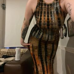 Slit midi dress