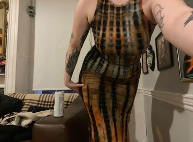 Slit midi dress