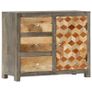 Side Cabinet Grey 75x30x60 cm Solid Mango Wood Image 9