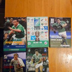 Ireland International Rugby Programs In Good Condition.  See Photos For