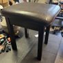 Brand New Dark Oak Leather Dresser Table Stool Image 3