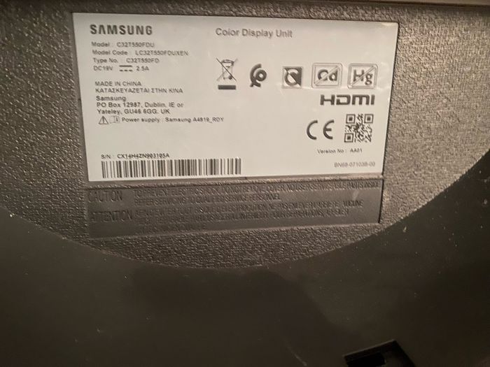 32" Curved Samsung Monitor