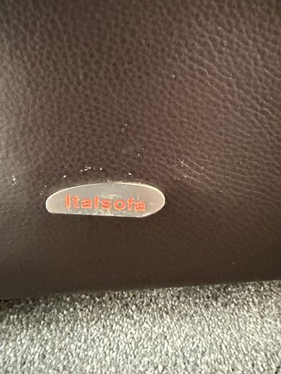 free leather couches and pouffe