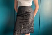 Black satin skirt. Size 8
