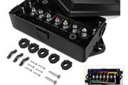 Trailer Wiring Electrical Junction Box 7-pole Terminal Weatherproof Black Poly