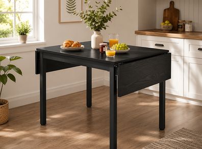 Dining table foldable Industrial style fold down
