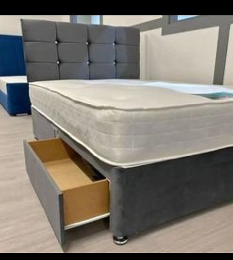 New Double, King And Superking Sizes Divan Beds Instock. Multiple Headboard Designs And Drawers Storage Available