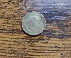1966 1 peseta coin Francisco Franco
