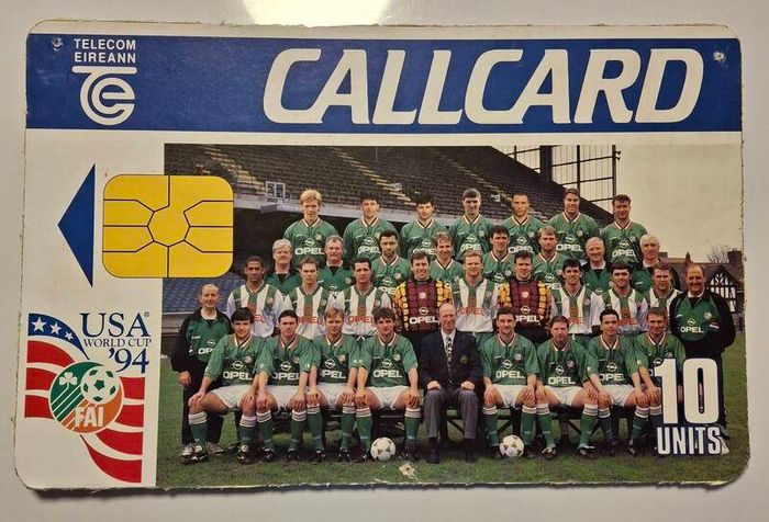 Irish Telecom Eireann Callcard Cardboard Advertising For Irish Soccer Team Usa World Cup 94 10units 14" X 9 " ,, 36cm X 23cm