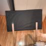 Sleek Black Faux Leather Single Headboard  Excellent Condition Image 2
