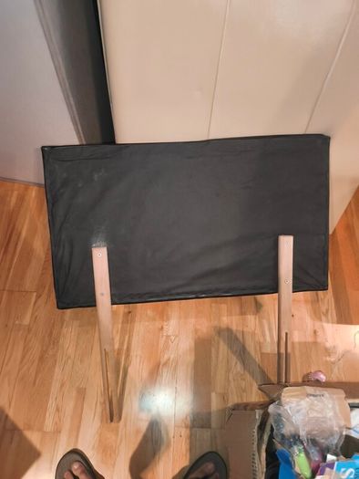 Sleek Black Faux Leather Single Headboard  Excellent Condition