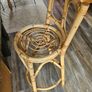 Vintage stool bamboo and wicker rattan Image 5